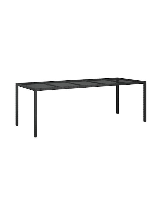 Outdoor Dining Set 9 Pieces Black with Pillows