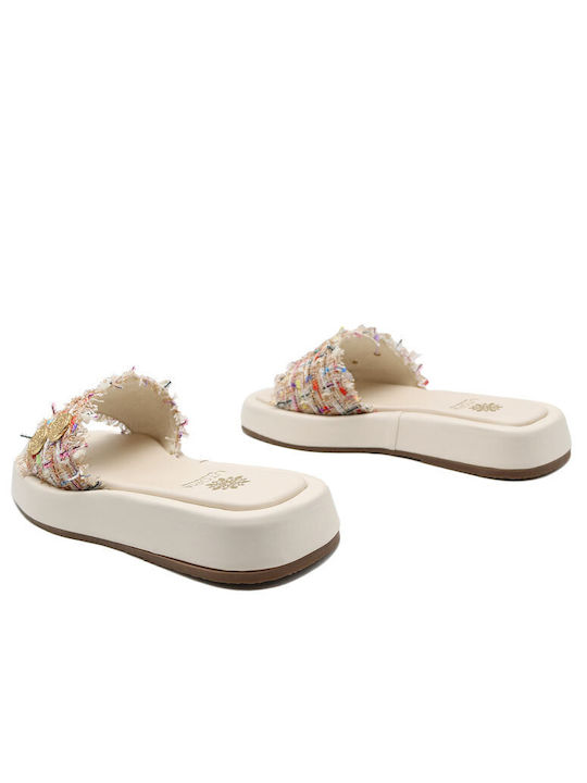 Utopia Sandals Damen Flache Sandalen Flatforms in Weiß Farbe