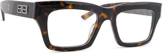 Balenciaga Kunststoff Brillenrahmen Braun Schildpatt BB0240O-002