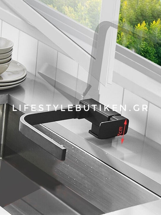 Stocco U-Shaped Kitchen Faucet Counter Black