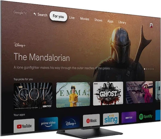 TCL Smart Τηλεόραση 55" 4K UHD QLED C745 HDR (2023) 55C745