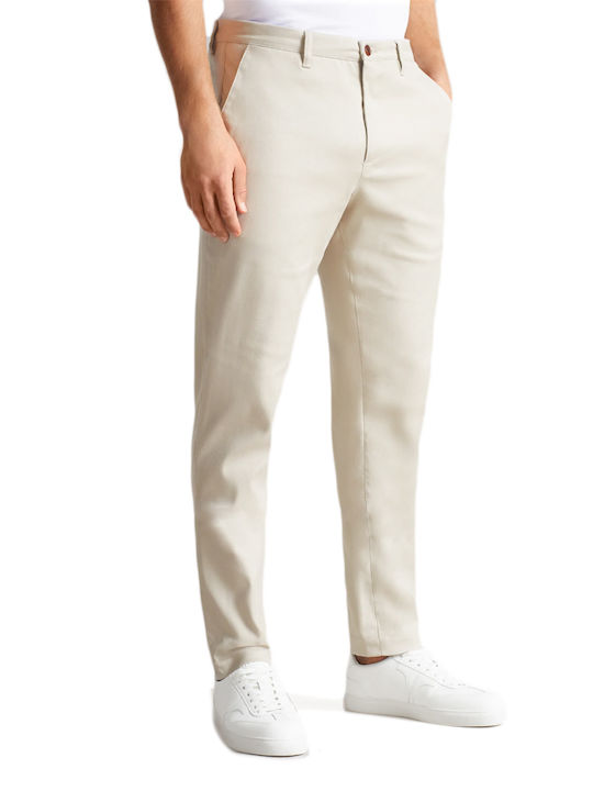 Ted Baker Boxwel Ανδρικό Παντελόνι Chino Ελαστικό σε Tapered Γραμμή Γκρι