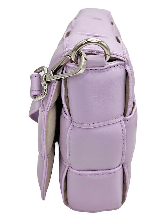 Set Leather Women's Bag Handbag Lilac