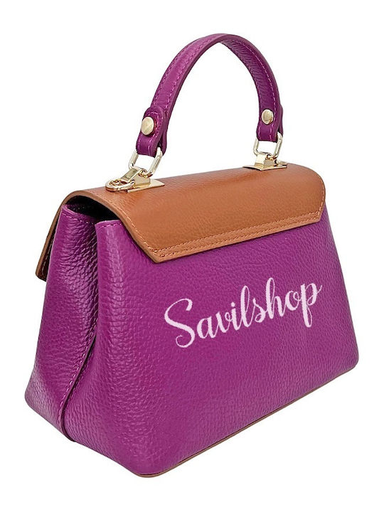 Savil Leder Damen Tasche Hand Gold