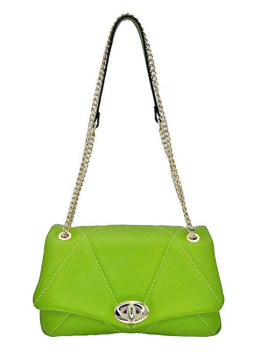 Leather Women's Bag Shoulder Green