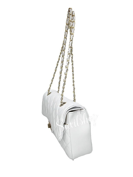Leather Women's Bag Shoulder Beige