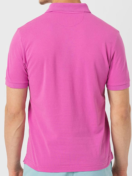 La Martina Herren Kurzarmshirt Polo Rosa