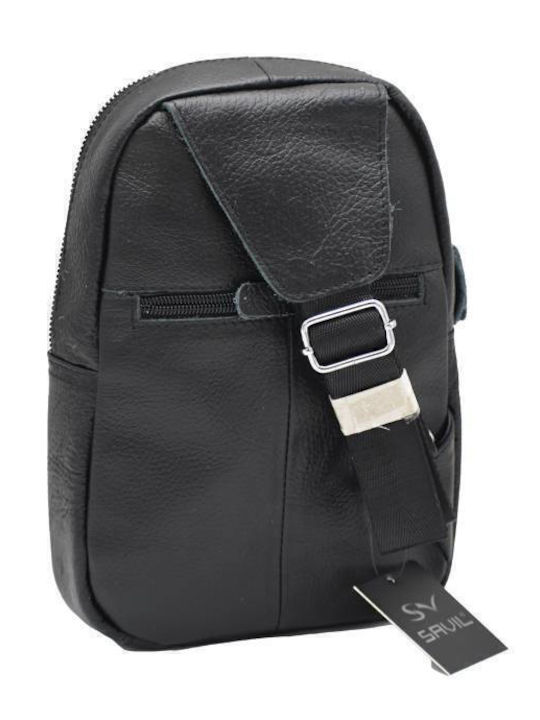 Leather Men's Bag Sling Black