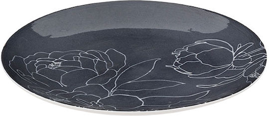 Thea Plate Desert made of Porcelain Black with Diameter 19cm