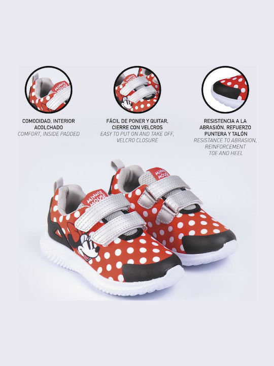 Minnie Mouse Adidași Copii Cu Închidere Hoop & Loop Roșii