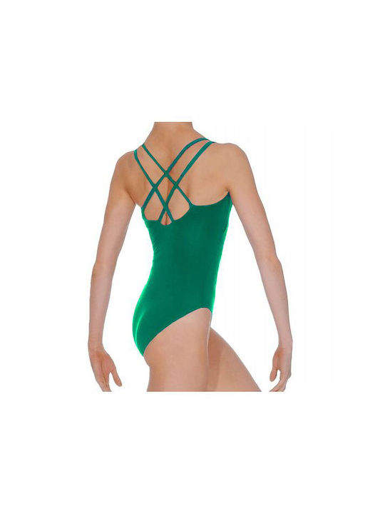 Bodysuit cu bretele duble pentru balet, culoare Hunter