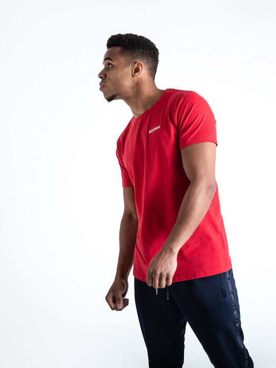 Men's Short Sleeve Blouse Boxraw Logo Red