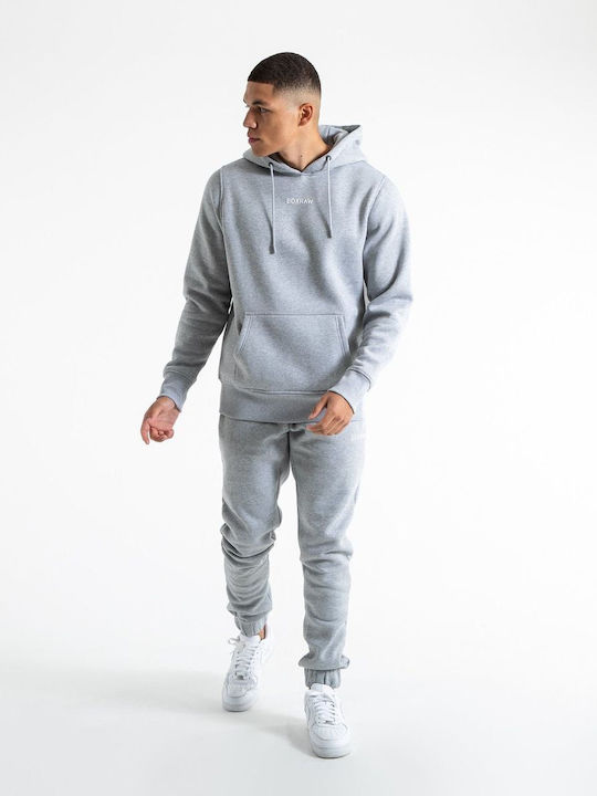 Men's Hooded Sweatshirt Boxraw Johnson - Grey