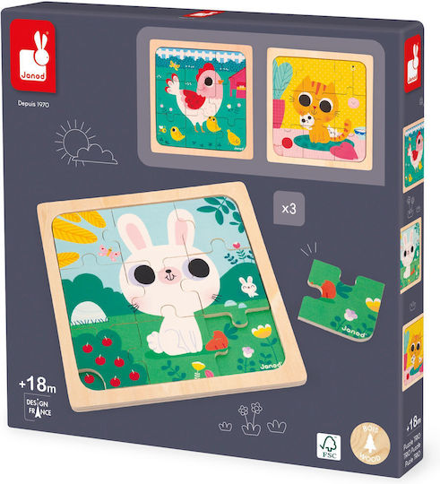 Wooden Kids Puzzle for 1.5+ years+ Years 27pcs Janod