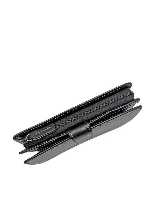 Large Leather Women's Wallet Classic Black