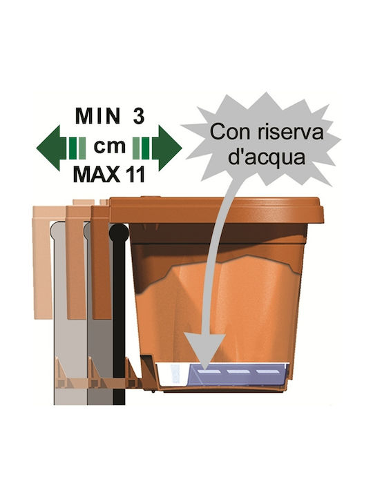 Bama ITALY Planter Box Plastic Portocaliu 50x20x18.5cm.
