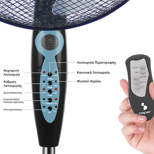 Beper Beper Pedestal Fan 40W Fan Diameter 45cm Blue