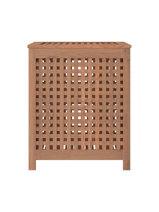 vidaXL Καλάθι Απλύτων Ξύλινο με Καπάκι 50x35x60cm Καφέ