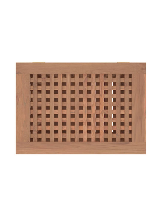 vidaXL Καλάθι Απλύτων Ξύλινο με Καπάκι 50x35x60cm Καφέ