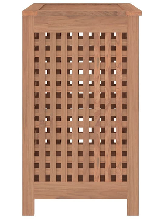 vidaXL Καλάθι Απλύτων Ξύλινο με Καπάκι 50x35x60cm Καφέ