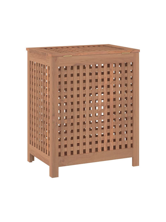 vidaXL Καλάθι Απλύτων Ξύλινο με Καπάκι 50x35x60cm Καφέ