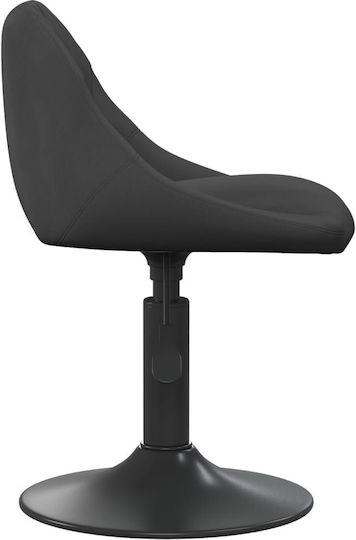 Hocker Bar mit Rückenlehne & Höhenverstellbar Schwarz 4Stück 46x44x62.5-77.5cm