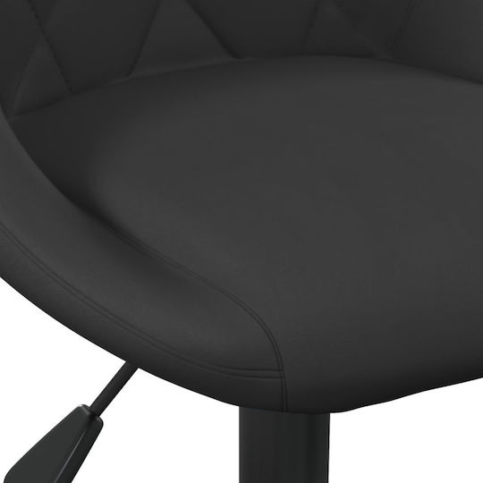 Hocker Bar mit Rückenlehne & Höhenverstellbar Schwarz 4Stück 46x44x62.5-77.5cm