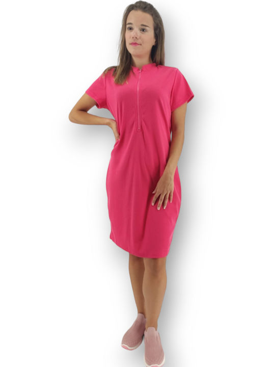 Sommer Mini Damenkleid Fuchsie