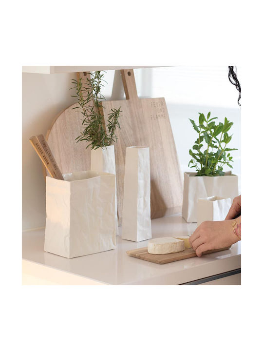 Raeder Decorative Vase Poetry Bag White 8.5x6.5x10.5cm