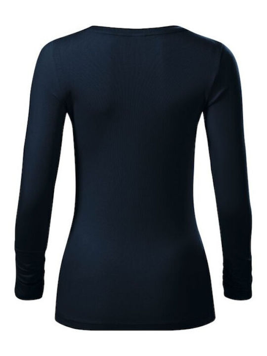 Malfini Brave Women's Athletic Blouse Long Sleeve Navy Blue