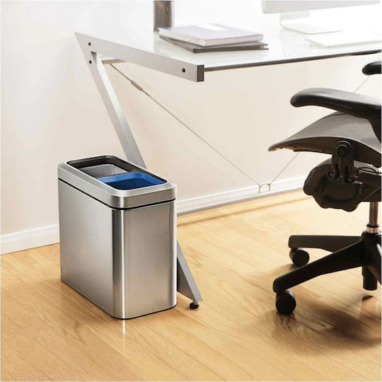 Simplehuman Metal Coș de gunoi Reciclare 2x10lt Inox