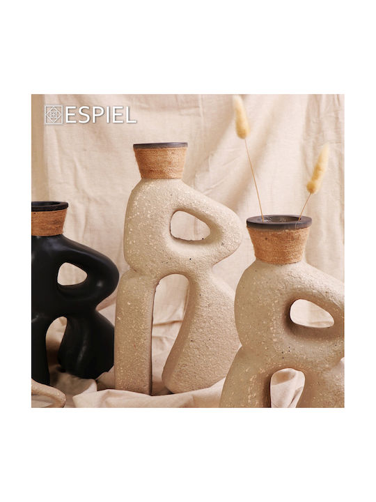 Espiel Decorative Vase Ecomix Gray 24.76x11.43x43cm