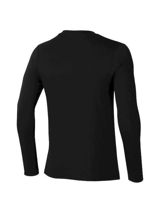 Mizuno Herren Sportliches Langarmshirt Schwarz