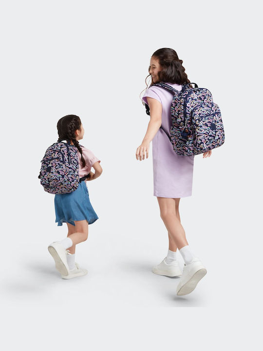 Kipling Seoul Σχολική Τσάντα Πλάτης Δημοτικού Palm Fiesta