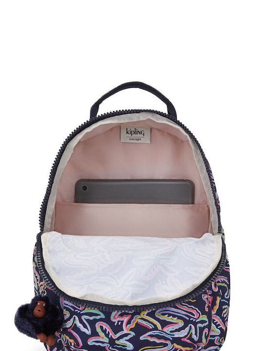 Kipling Seoul Σχολική Τσάντα Πλάτης Δημοτικού Palm Fiesta