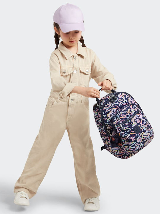 Kipling Seoul Σχολική Τσάντα Πλάτης Δημοτικού Palm Fiesta
