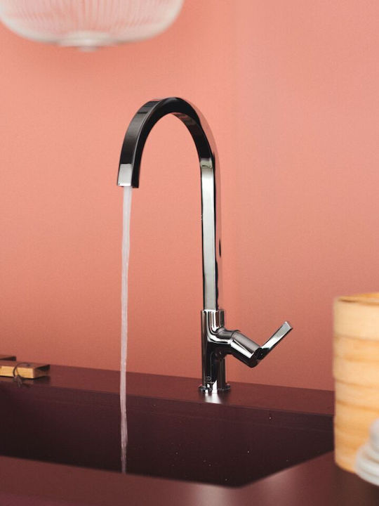 Ideal Standard Gusto Square Tall Kitchen Faucet Counter Silver