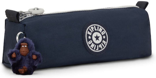 Kipling Freedom Pencil Case Barrel True Blue Grey