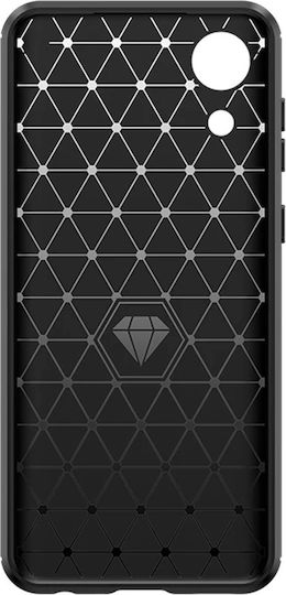 Techsuit Carbon Задна корица Силикон Черен (Galaxy A03)