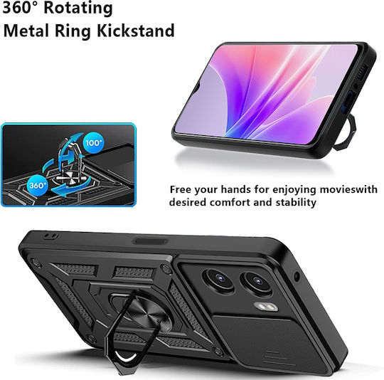 Techsuit Camshield Back Cover Πλαστικό / Σιλικόνης Μαύρο (OnePlus Nord N20 SEOppo A57 4G)