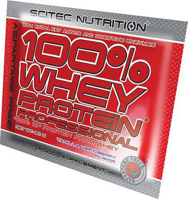 Scitec Nutrition 100% Whey Professional Πρωτεΐνη Ορού Γάλακτος με Γεύση Strawberry White Choco 30gr