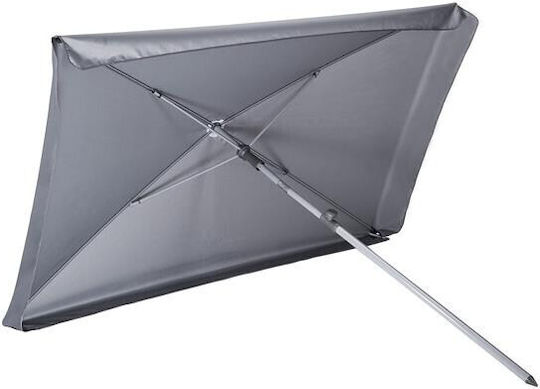 Quadratischer Metallischer Garten- und Terrassen-Sonnenschirm NC7826 Grau 2x1.25xHöhe2.2m