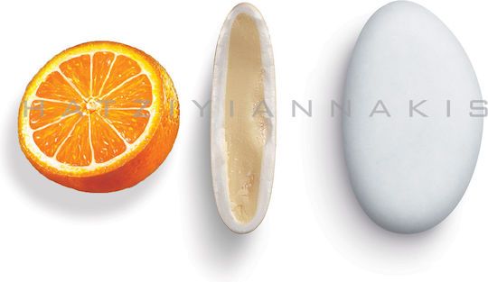 CHatzigiannakis Jordan Mandeln Bijoux in Mandelform mit Orange Geschmack Weiß Matt 4000gr