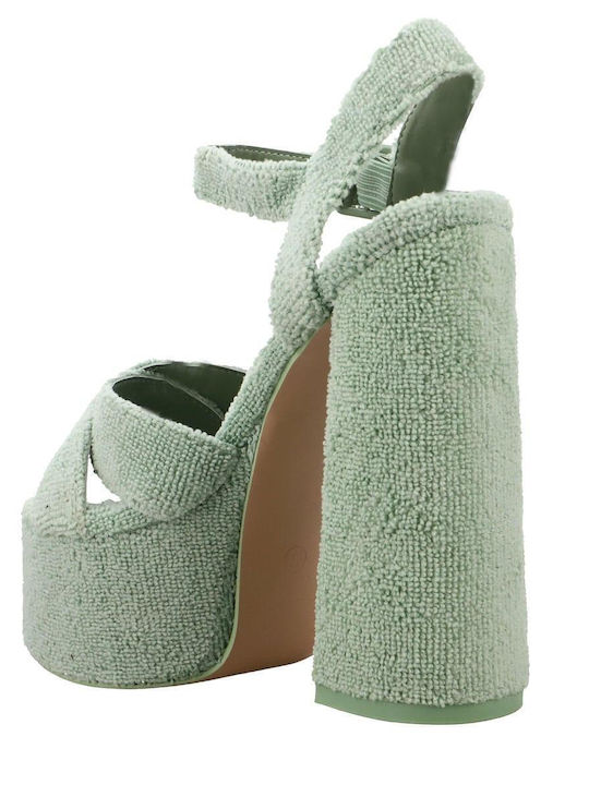 Platform Women's Sandals Content Green