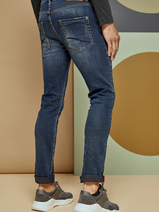 Edward Jeans Thorley-906 Ανδρικό Παντελόνι Τζιν Ελαστικό σε Κανονική Εφαρμογή Μπλε