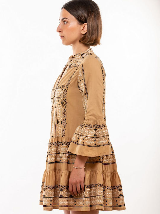 Nymphee Boho Kleid Iakhe P2302010 - beige