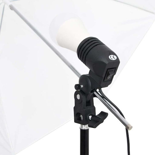 vidaXL Kit Fotografic Studio Set Lumini Fundal & Reflector Kit de iluminat pentru Studio