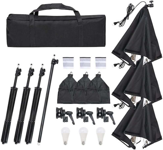 vidaXL Studio-Fotografie-Kit Set Lichter Hintergrund & Reflektor Beleuchtungsset für Studio