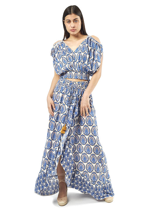 Set with Skirt Blue