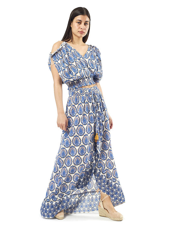 Set with Skirt Blue